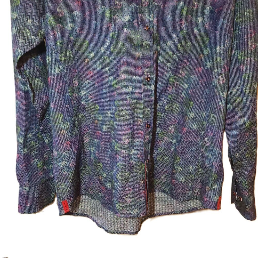 Daniel Hechter Paris button-up shirt Men's XL long-sleeve multicolor patterned - Picture 3 of 16